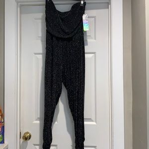 “Almost famous” black sparkle jumpsuit size L